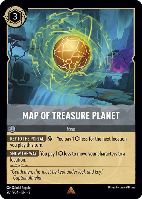 Map of Treasure Planet (Into the Inklands)  - Cold Foil