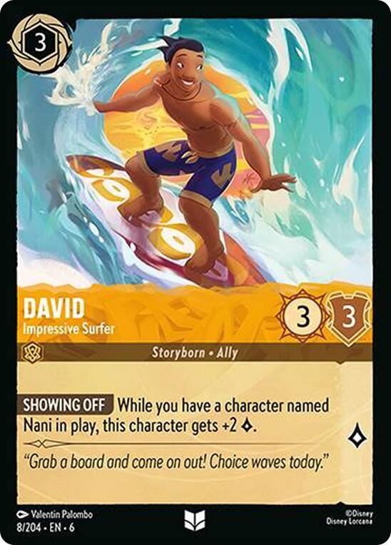 David Impressive Surfer (Azurite Sea)  - Cold Foil