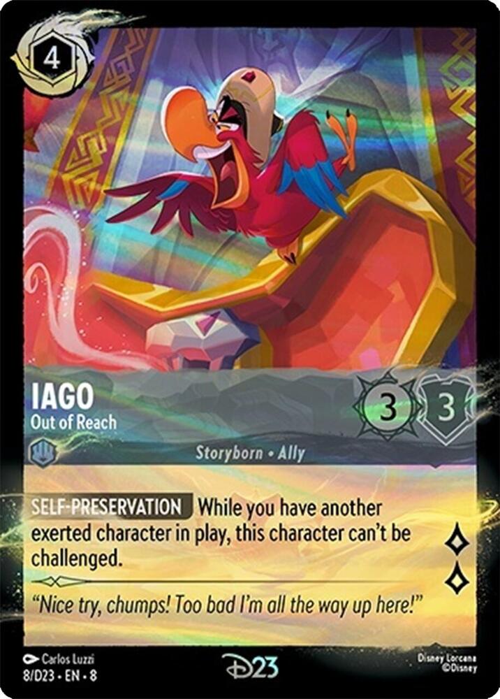Iago Out of Reach (Disney Lorcana Promo Cards)  - Holofoil