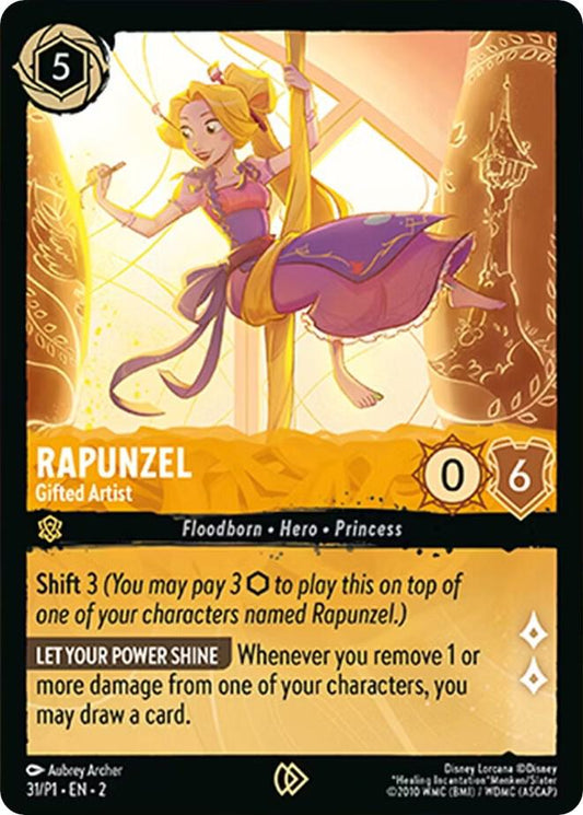 Rapunzel Gifted Artist (Disney Lorcana Promo Cards)  - Cold Foil