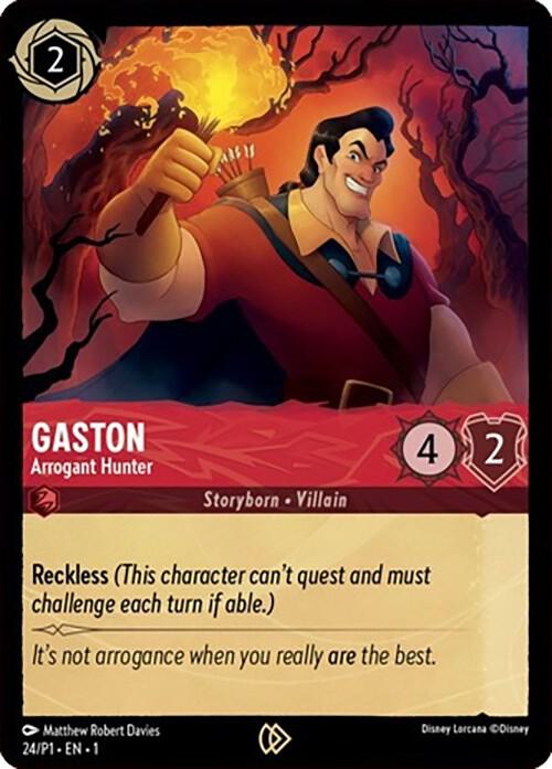 Gaston Arrogant Hunter (Disney Lorcana Promo Cards)  - Cold Foil