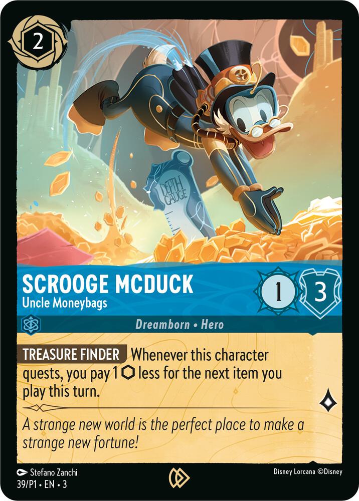 Scrooge McDuck Uncle Moneybags (Disney Lorcana Promo Cards)  - Cold Foil