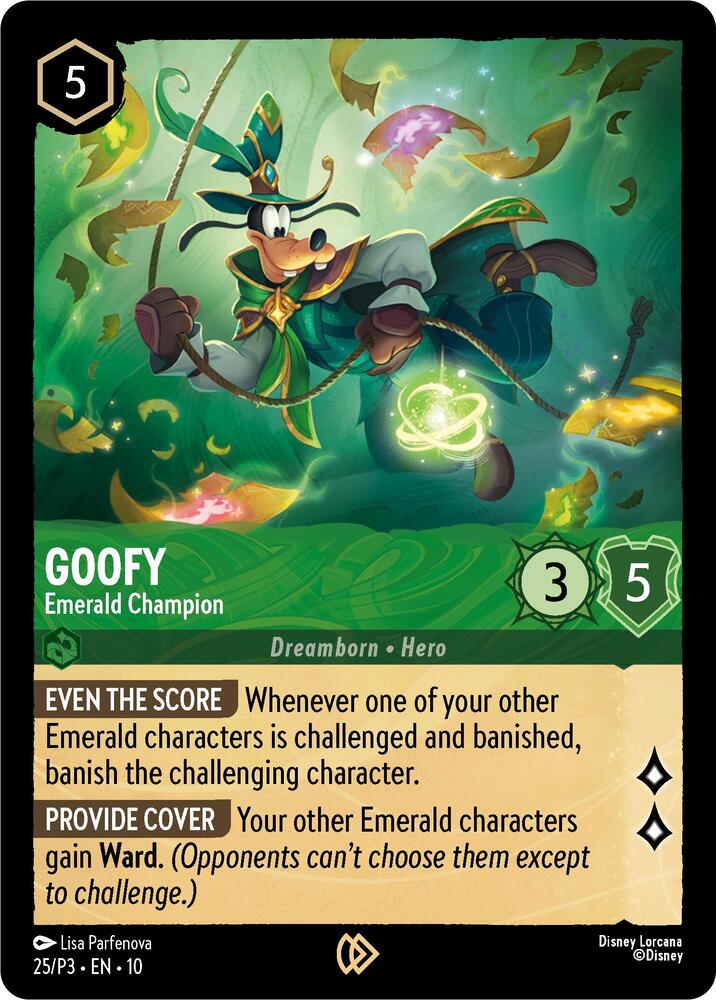 Goofy Emerald Champion (Disney Lorcana Promo Cards)  - Cold Foil