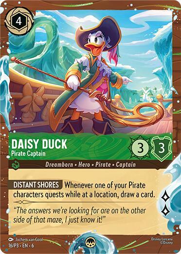 Daisy Duck Pirate Captain Disney Cruise Promo (Disney Lorcana Promo Cards)  - Holofoil