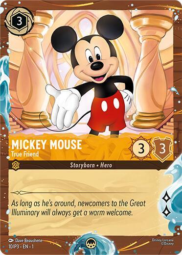 Mickey Mouse True Friend Disney Cruise Promo (Disney Lorcana Promo Cards)  - Holofoil