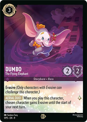 Dumbo The Flying Elephant (Disney Lorcana Promo Cards)  - Cold Foil