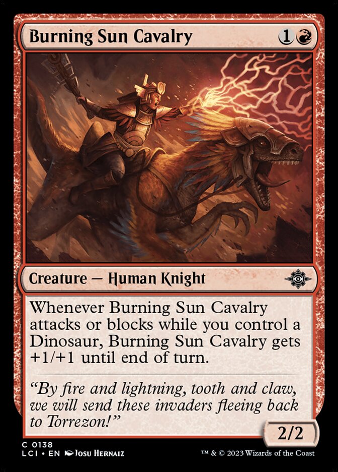 Burning Sun Cavalry 138/291 (The Lost Caverns of Ixalan)  - Foil