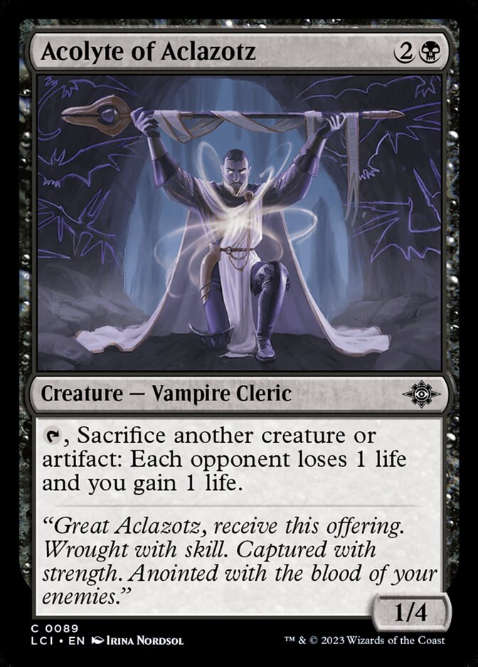 Acolyte of Aclazotz 89/291 (The Lost Caverns of Ixalan)  - Foil