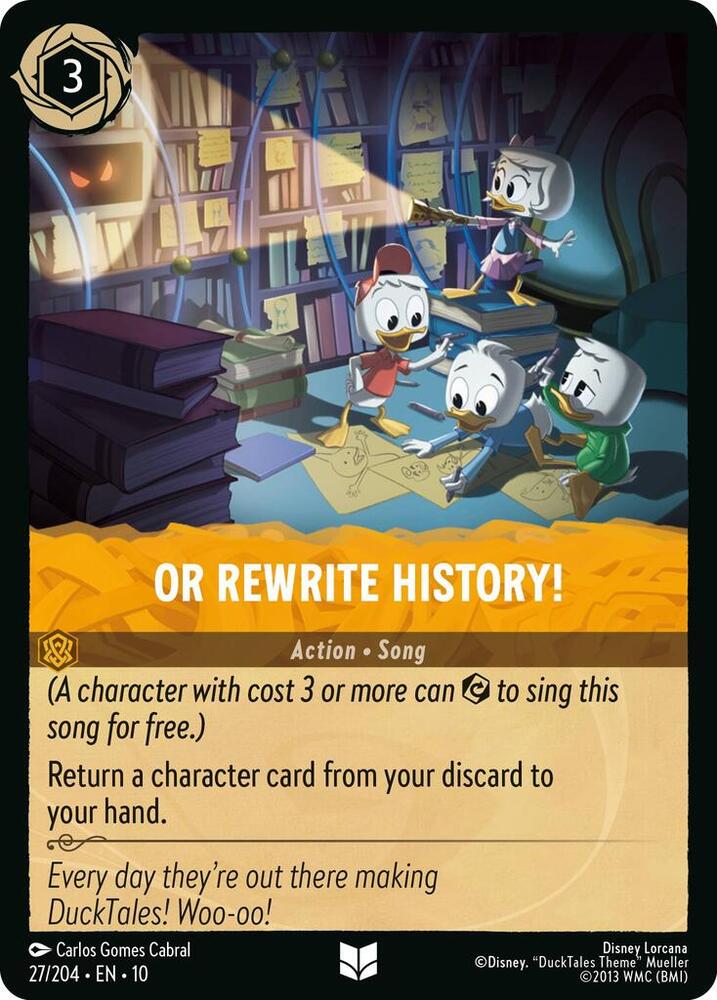 Or Rewrite History (Whispers in the Well)  - Cold Foil