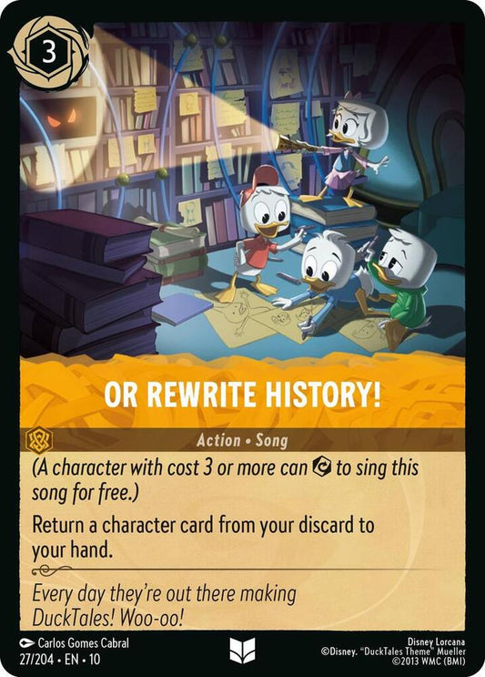 Or Rewrite History (Whispers in the Well)  - Cold Foil