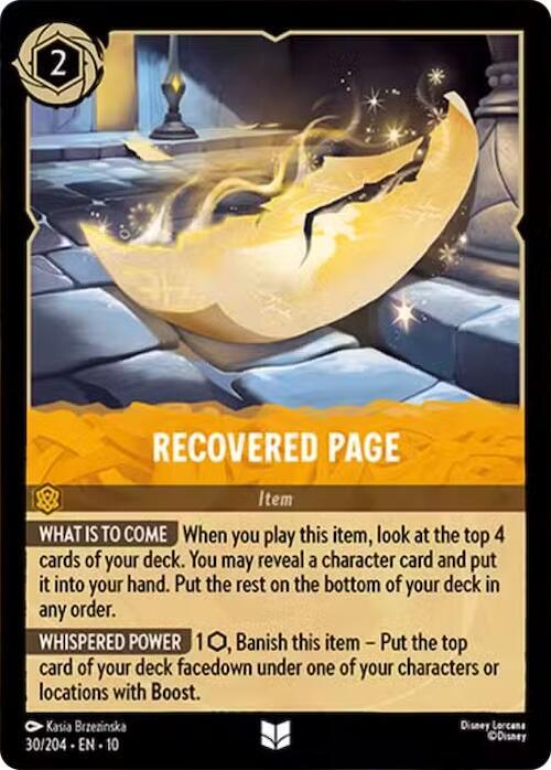 Recovered Page (Whispers in the Well)  - Cold Foil