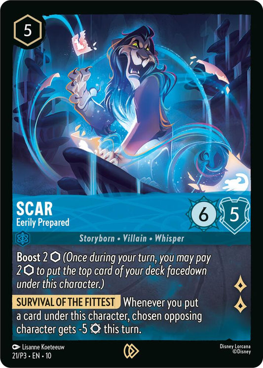 Scar Eerily Prepared (Disney Lorcana Promo Cards)  - Cold Foil