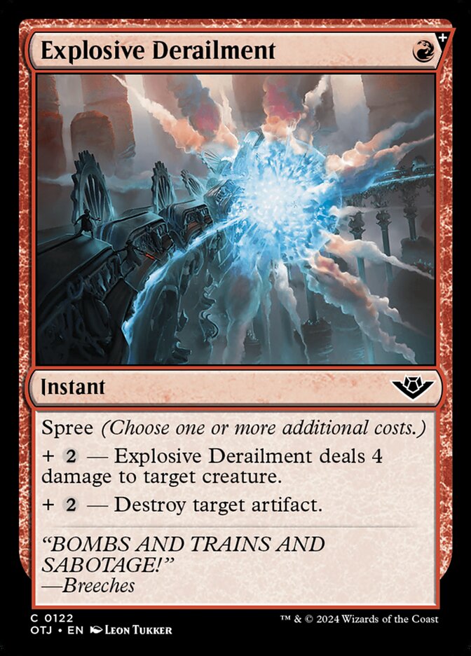 Explosive Derailment 122/286 (Outlaws of Thunder Junction)  - Foil