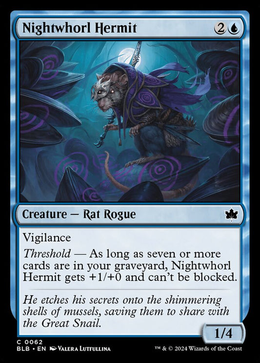 Nightwhorl Hermit 62 (Bloomburrow)  - Foil
