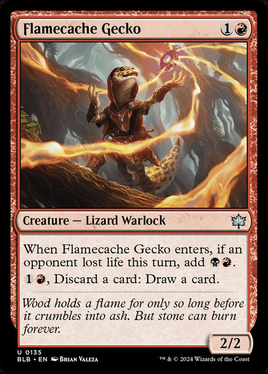 Flamecache Gecko 135 (Bloomburrow)  - Foil