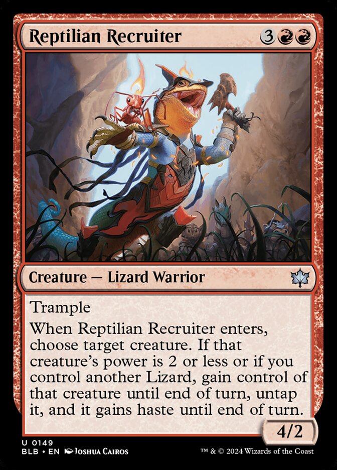 Reptilian Recruiter 149 (Bloomburrow)  - Foil