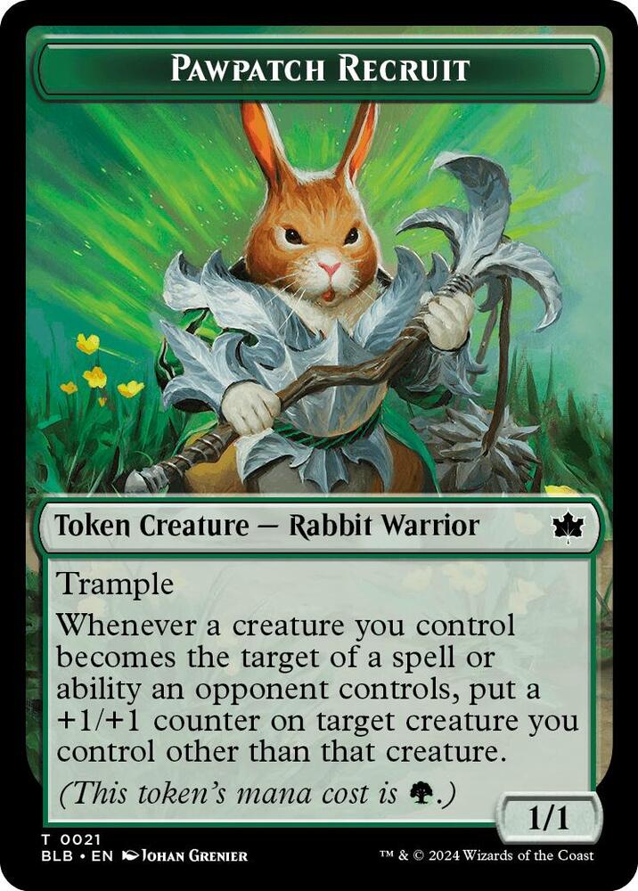Pawpatch Recruit Token 21 (Bloomburrow) 