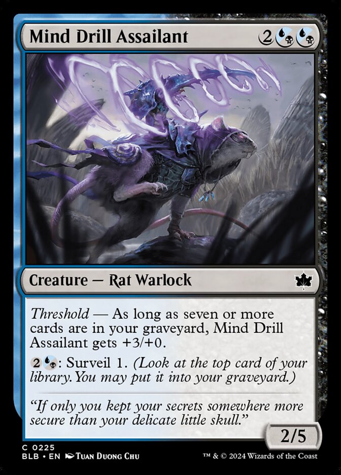 Mind Drill Assailant 225 (Bloomburrow)  - Foil