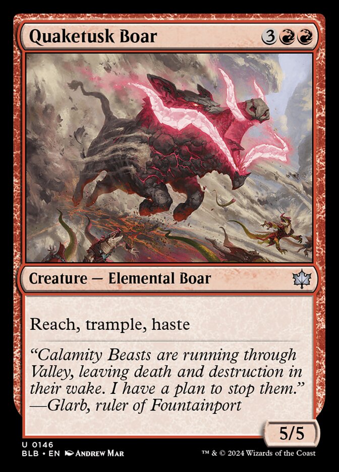 Quaketusk Boar 146 (Bloomburrow)  - Foil