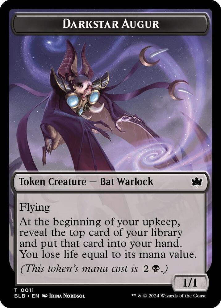 Darkstar Augur Token 11 (Bloomburrow) 