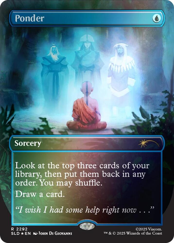 Ponder 2292 (Secret Lair Drop Series)  - Borderless Rainbow Foil