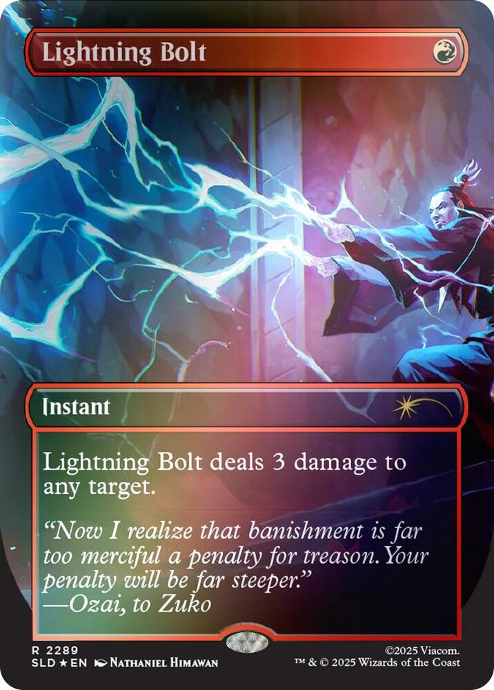 Lightning Bolt 2289 (Secret Lair Drop Series)  - Borderless Rainbow Foil