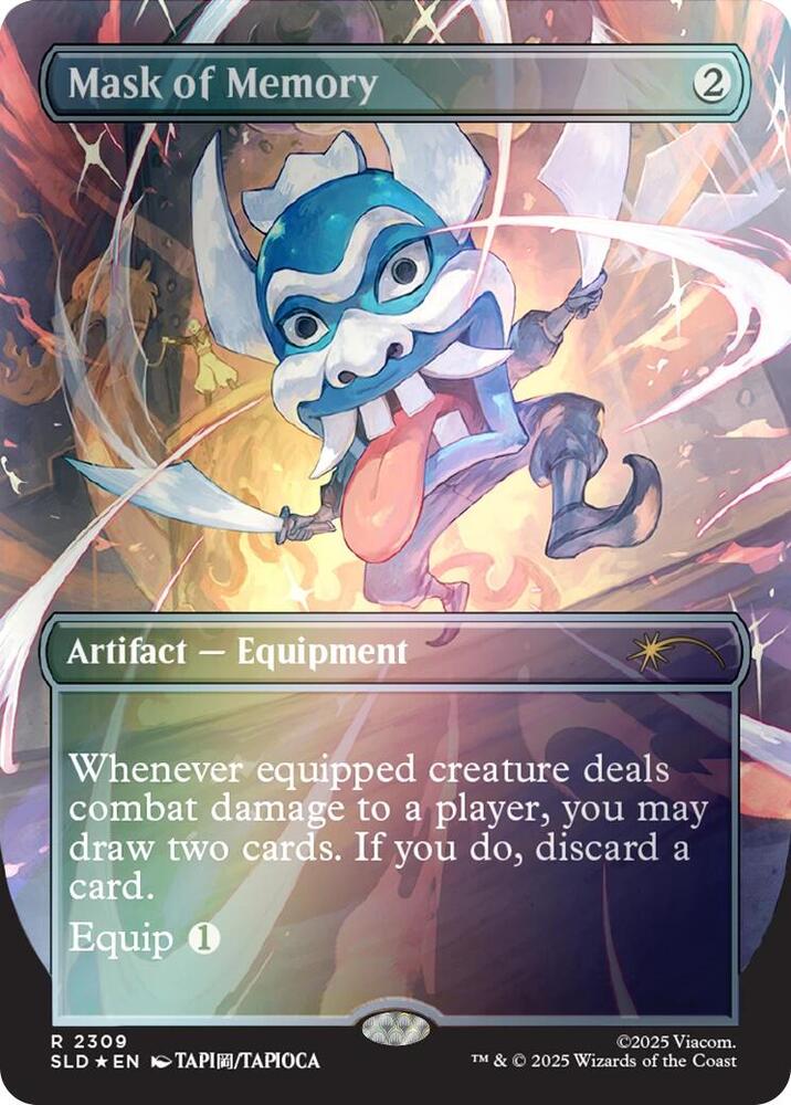 Mask of Memory 2309 (Secret Lair Drop Series)  - Borderless Rainbow Foil