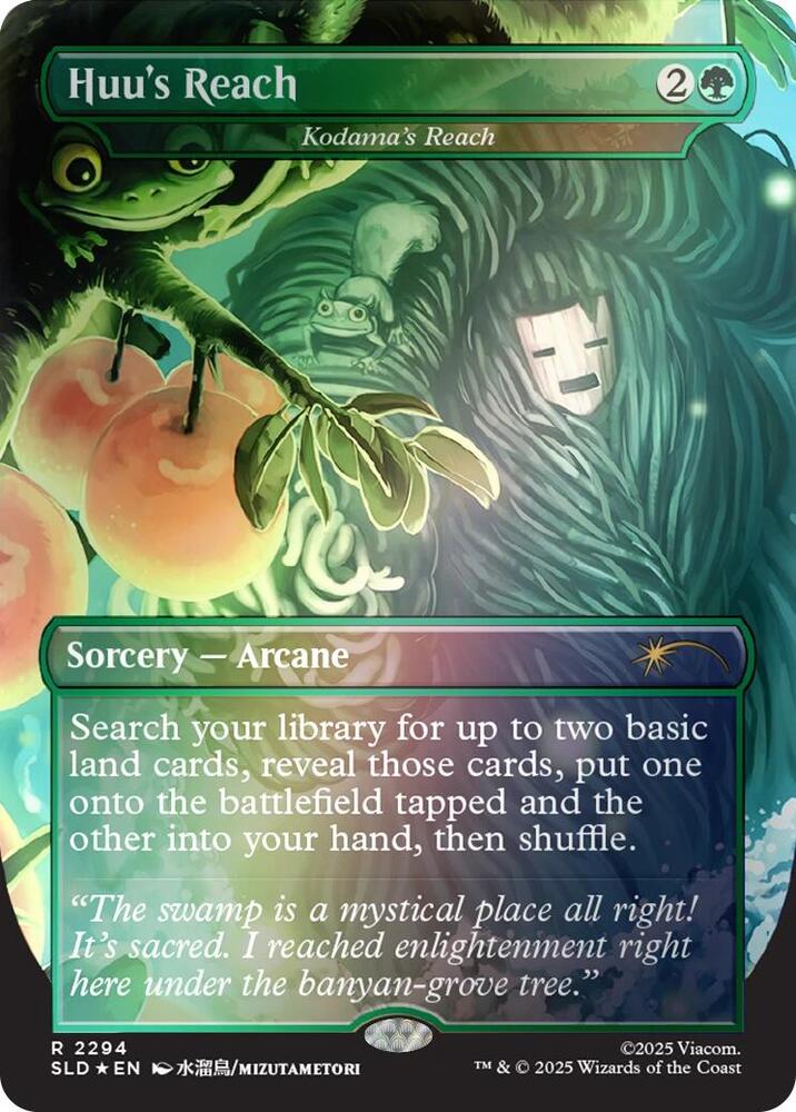 Huu's Reach // Kodamas Reach 2294 (Secret Lair Drop Series)  - Borderless Rainbow Foil