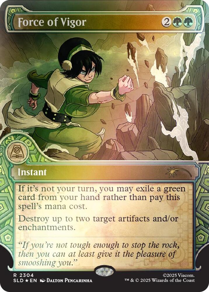 Force of Vigor 2304 (Secret Lair Drop Series)  - Showcase Rainbow Foil