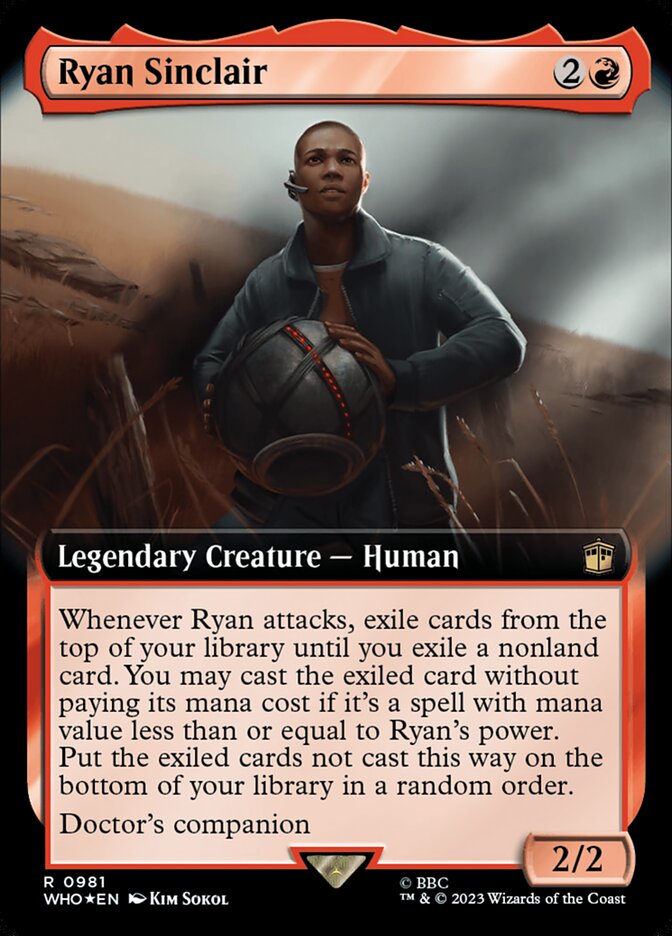 Ryan Sinclair 981/331 (Universes Beyond: Doctor Who)  - Extended Art Surge Foil
