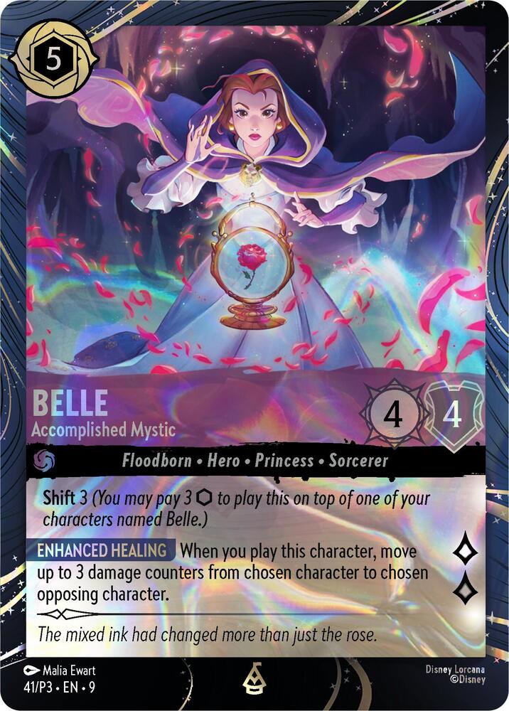 Belle Accomplished Mystic (Disney Lorcana Promo Cards)  - Holofoil