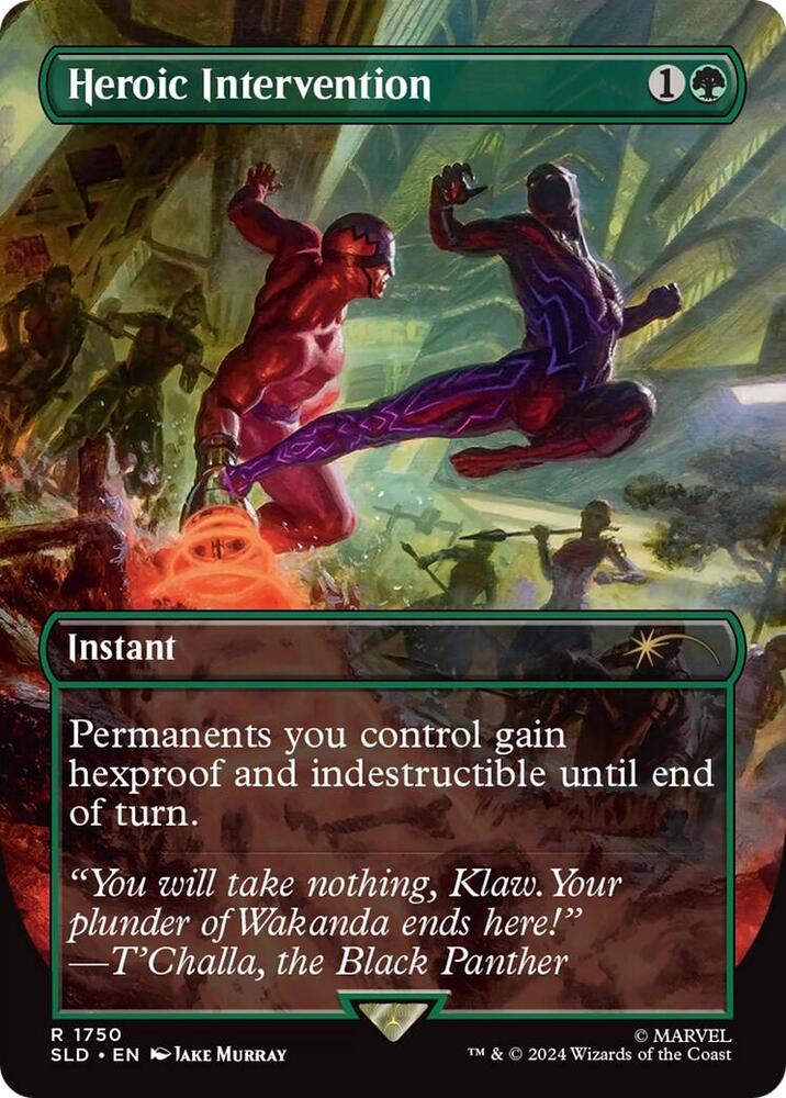 Heroic Intervention 1750 (Secret Lair Drop Series)  - Borderless Rainbow Foil