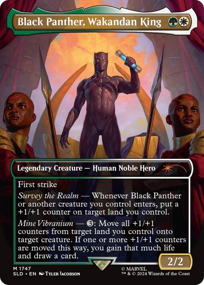 Black Panther, Wakandan King 1747 (Secret Lair Drop Series)  - Borderless Rainbow Foil
