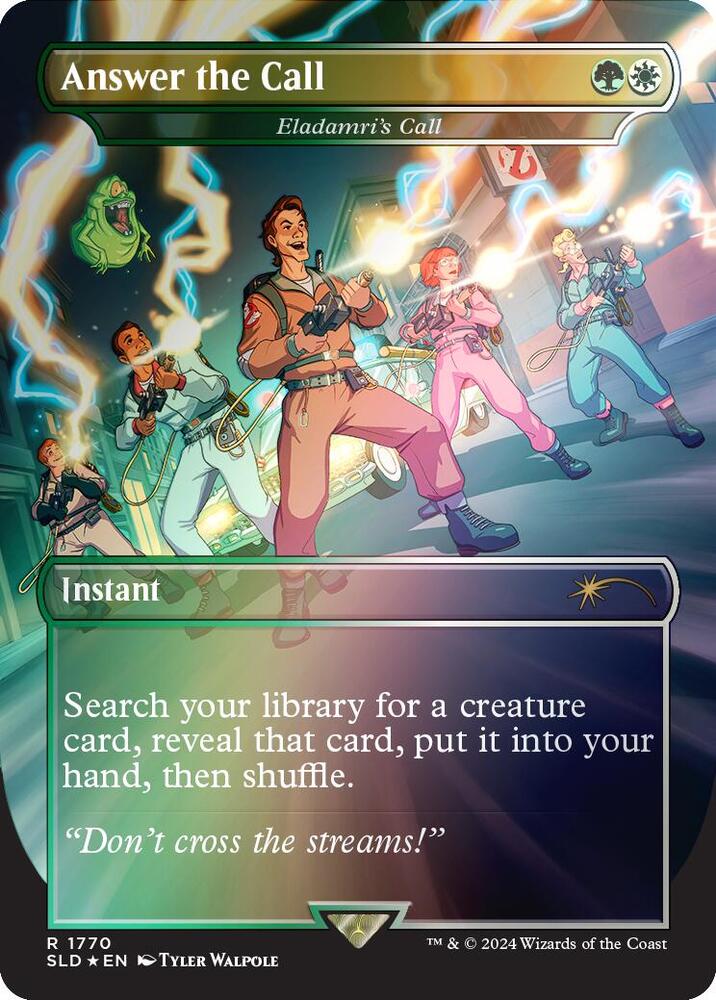 Answer the Call // Eladamris Call 1770 (Secret Lair Drop Series)  - Borderless Rainbow Foil