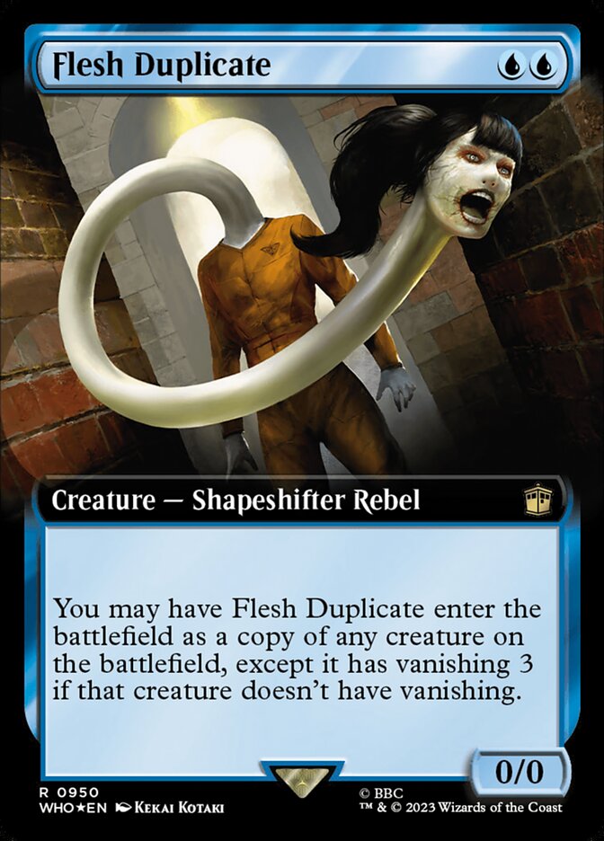 Flesh Duplicate 950/331 (Universes Beyond: Doctor Who)  - Extended Art Surge Foil