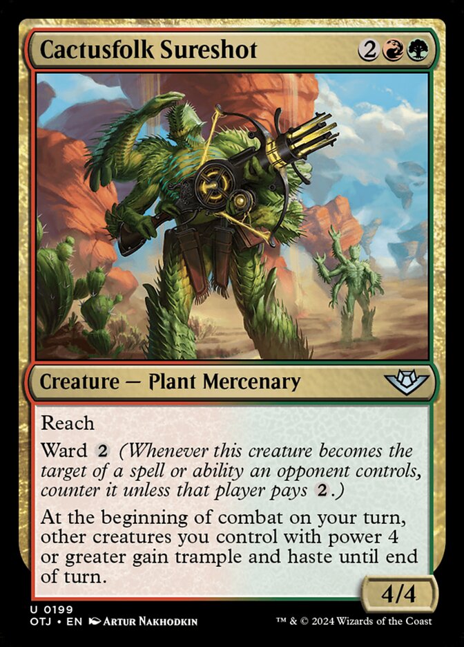 Cactusfolk Sureshot 199/286 (Outlaws of Thunder Junction)  - Foil