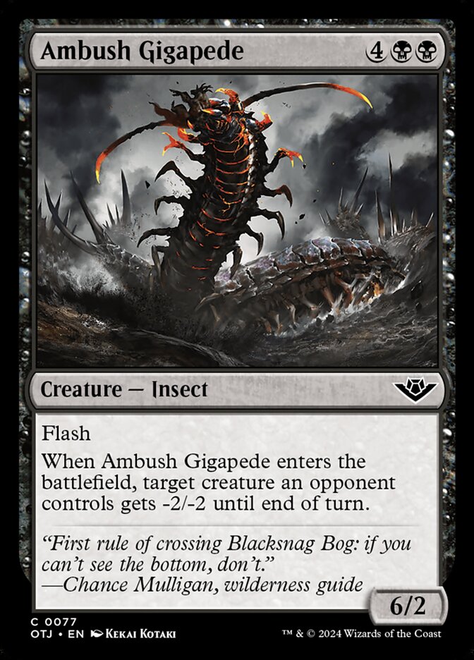 Ambush Gigapede 77/286 (Outlaws of Thunder Junction)  - Foil