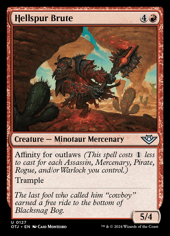 Hellspur Brute 127/286 (Outlaws of Thunder Junction)  - Foil