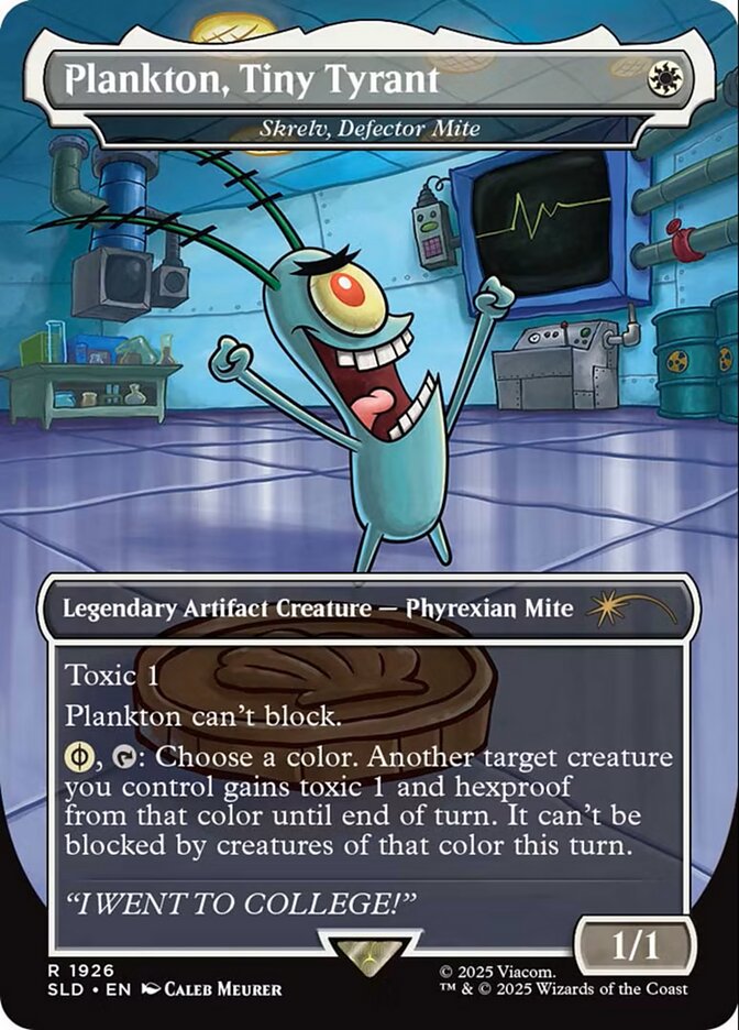 Plankton, Tiny Tyrant // Skrelv, Defector Mite 1926 (Secret Lair Drop Series)  - Borderless