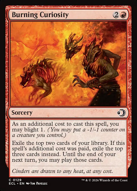 Burning Curiosity 129/273 (Lorwyn Eclipsed)  - Foil