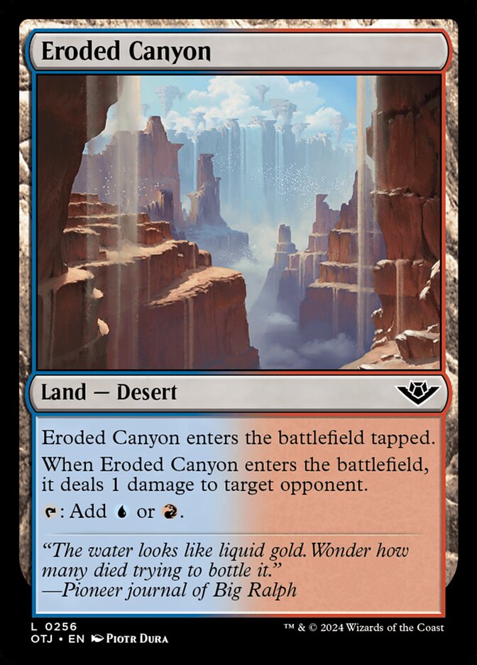 Eroded Canyon 256/286 (Outlaws of Thunder Junction)  - Foil