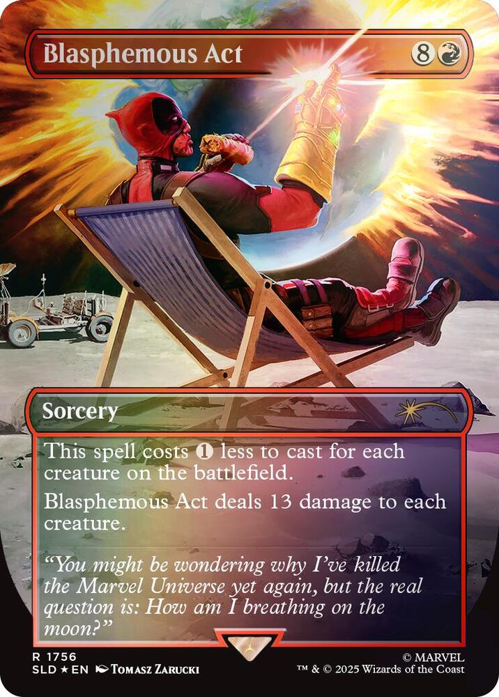 Blasphemous Act 1756 (Secret Lair Drop Series)  - Borderless Rainbow Foil