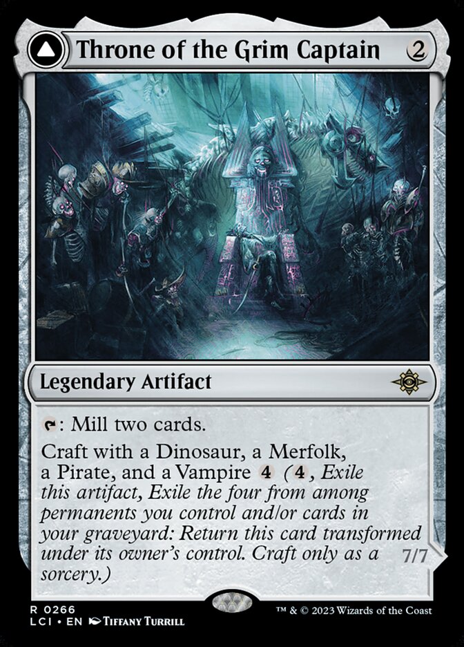 Throne of the Grim Captain // The Grim Captain 266/291 (The Lost Caverns of Ixalan) 