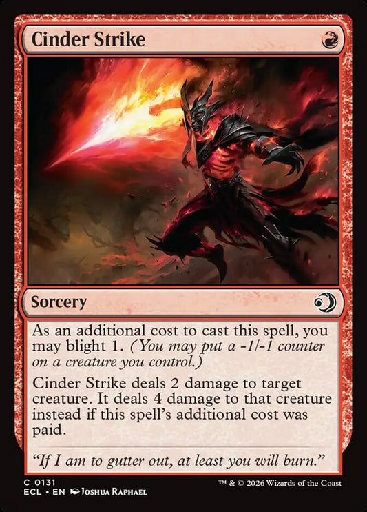 Cinder Strike 131/273 (Lorwyn Eclipsed)  - Foil