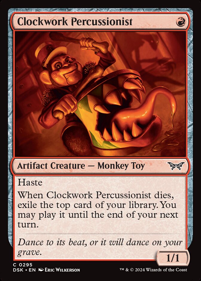 Clockwork Percussionist (Shadow) 295 (Duskmourn: House of Horror)  - Foil