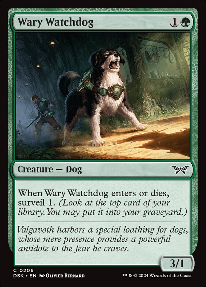 Wary Watchdog 206/286 (Duskmourn: House of Horror)  - Foil