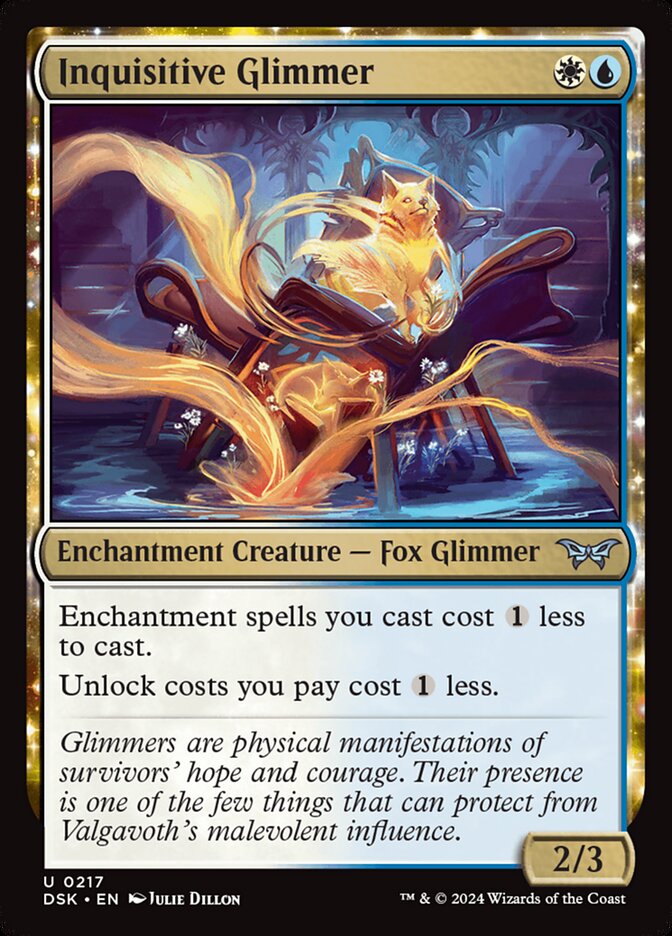 Inquisitive Glimmer 217 (Duskmourn: House of Horror)  - Foil