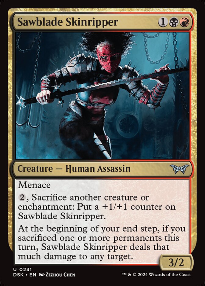 Sawblade Skinripper 231/286 (Duskmourn: House of Horror)  - Foil