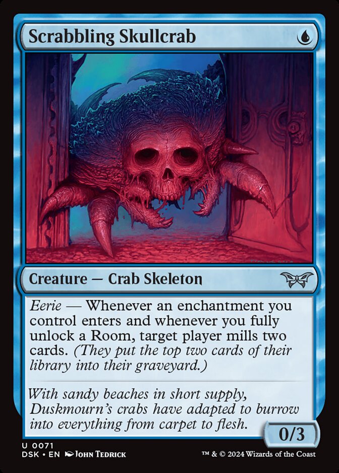 Scrabbling Skullcrab 71 (Duskmourn: House of Horror)  - Foil