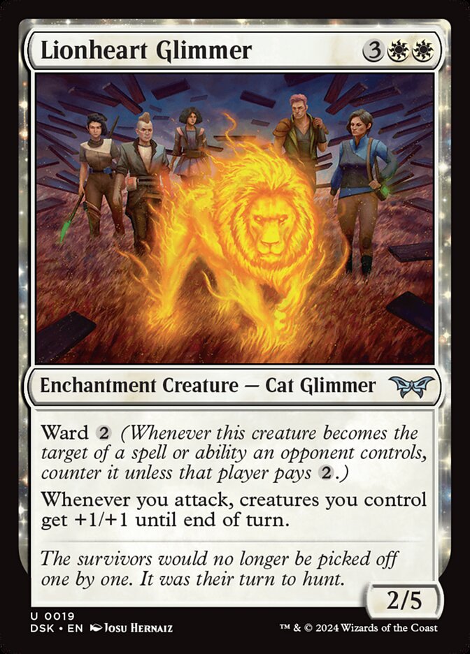 Lionheart Glimmer 19/286 (Duskmourn: House of Horror)  - Foil